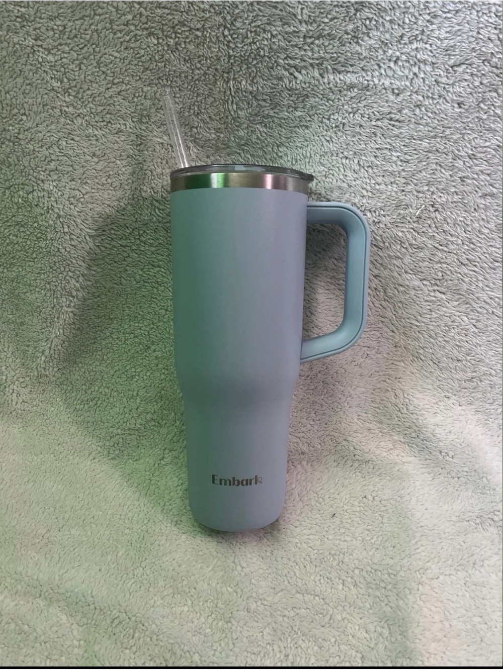 Embark Light Blue Insulated Travel Tumbler with Handle